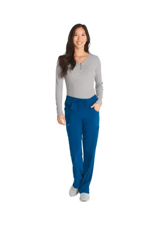 Pantalon à taille mi-haute avec cordon de serrage pour femme