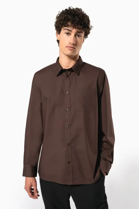 Chemise popeline polycoton entretien facile homme