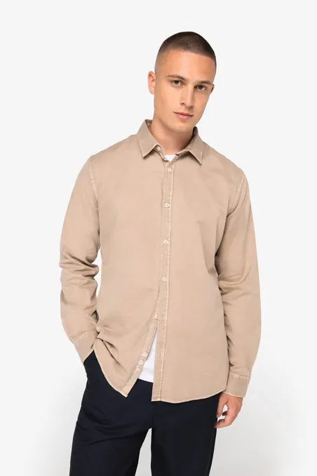 Chemise écoresponsable délavée homme