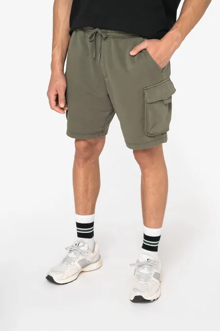 Short cargo écoresponsable délavé French Terry homme