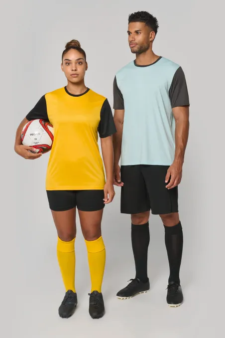 Maillot multisport manches courtes bicolore unisexe