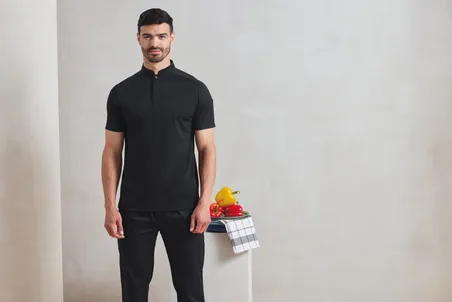 Polo de cuisinier Coolchecker Essential à manches courtes