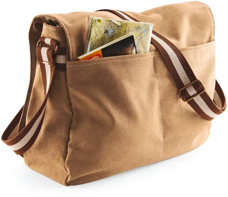 Sac courrier vintage en toile