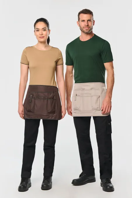 Tablier court de jardinage écoresponsable unisexe